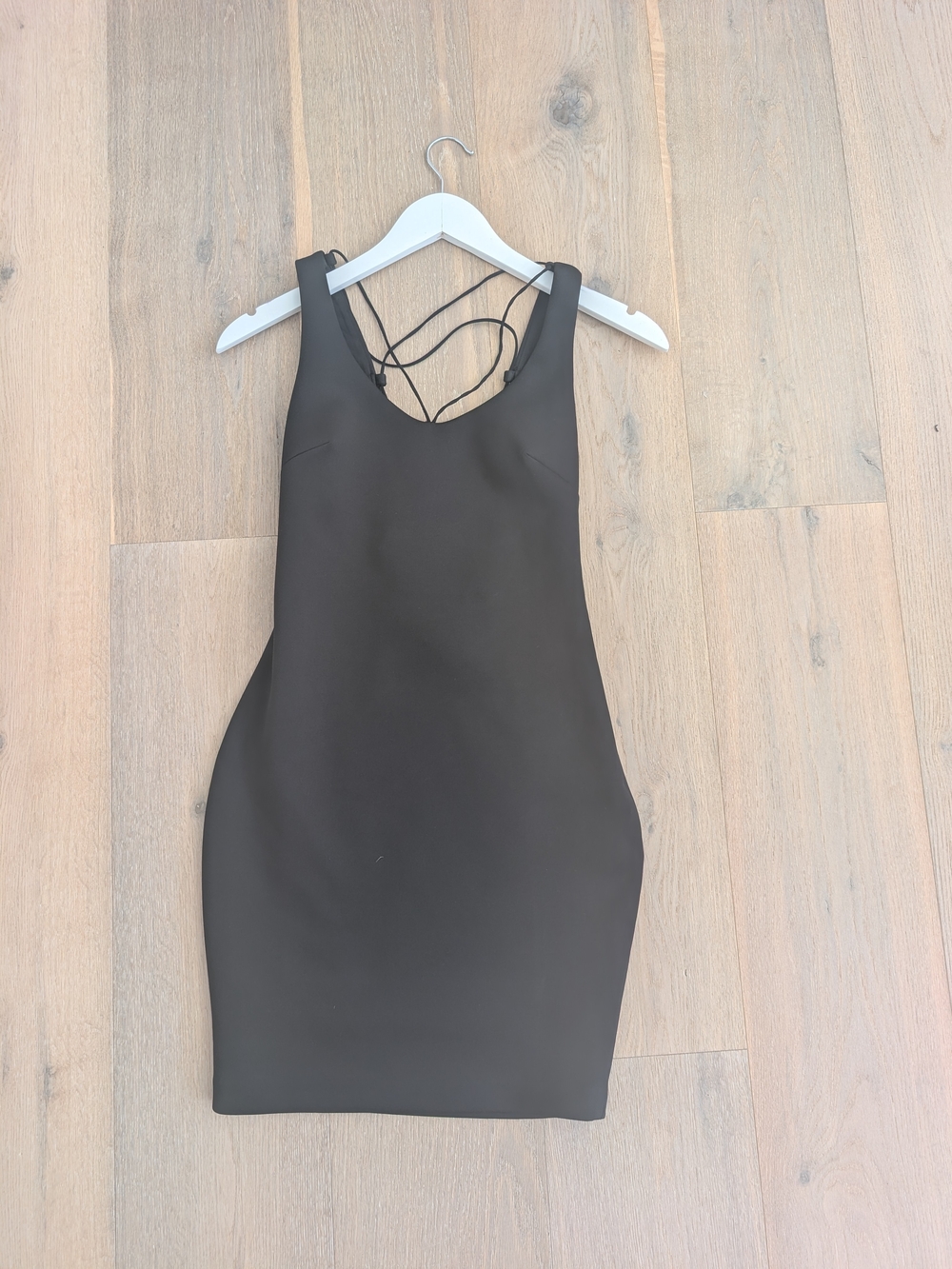 Guess Black Bodycon Mini Dress - Crisscross Back